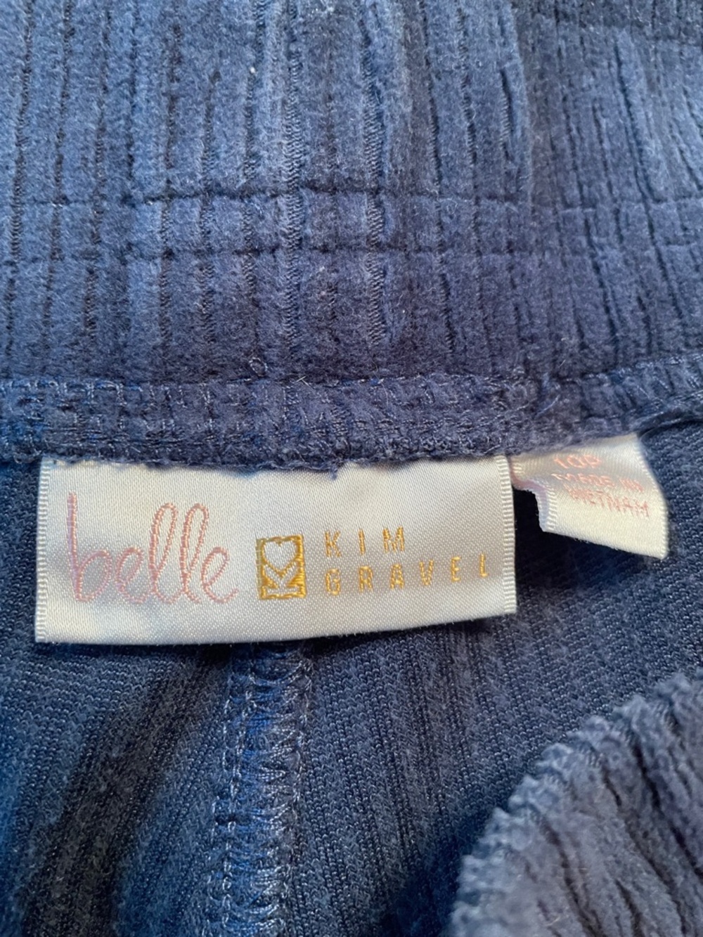 Belle by Kim Gravel Corduroy Slim Pants in Blue - Picture 2 of 11